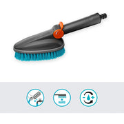 Gardena cleansystem handborstel m hard, met slangaansluiting wasborstel (grijs turquoise, 18846-20) - afbeelding 2