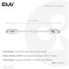 Club 3d usb-c 80gbps certified 240w 8k 240hz kabel (wit, 1.2m)