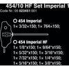 Wera 454 10 hf set imperial 1 stiftsleutelset t-greep hex-plus (zwart groen, met vasthoudfunctie, duims, 10-delig)