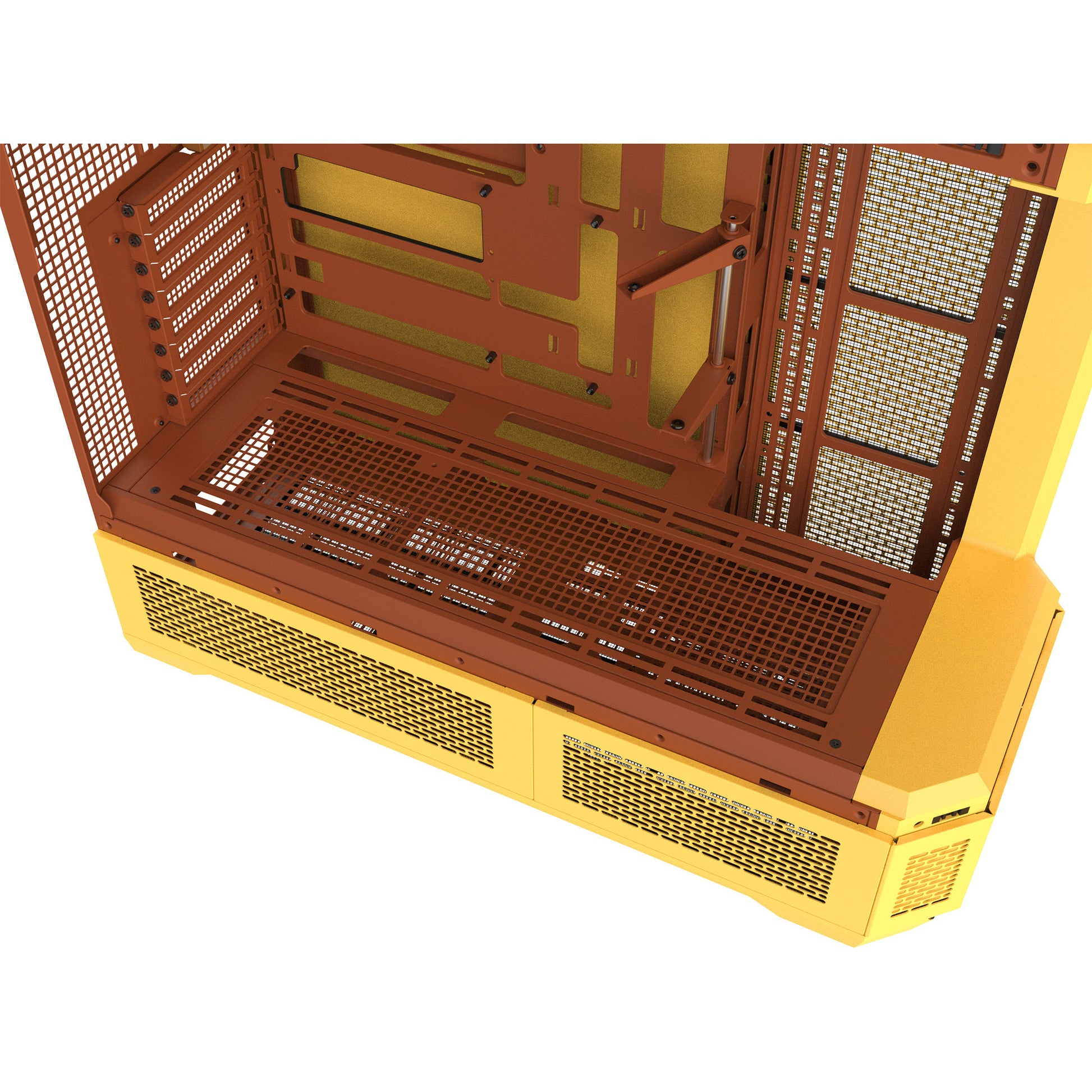 Thermaltake view 600 tg carcasa de torre grande de caramelo de mantequilla (amarillo | 2x USB-A | 1x USB-C | vidrio templado)