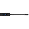 Icy box ib-hub1419-lan usb-hub (zwart, 3x usb-a 3.2 (5 gbit s), 1x lan)