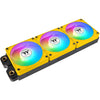 Thermaltake ct120 ex reverse argb sync ventola di raffreddamento per PC bumblebee (pacchetto da 3 ventole) ventole per case (giallo, 3 pezzi, 120 x 120 x 25 mm, pwm)