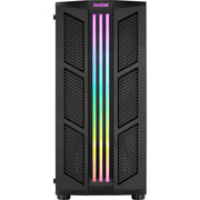 Aerocool prime v2 midi tower behuizing (zwart | 2x usb-a | rgb | window) - afbeelding 3