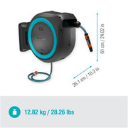 Gardena 35 m wand-slangenbox powerroll xl slanghaspel (grijs turquoise, 35 meter, accu en oplader niet inbegrepen, power for all alliance) - afbeelding 4