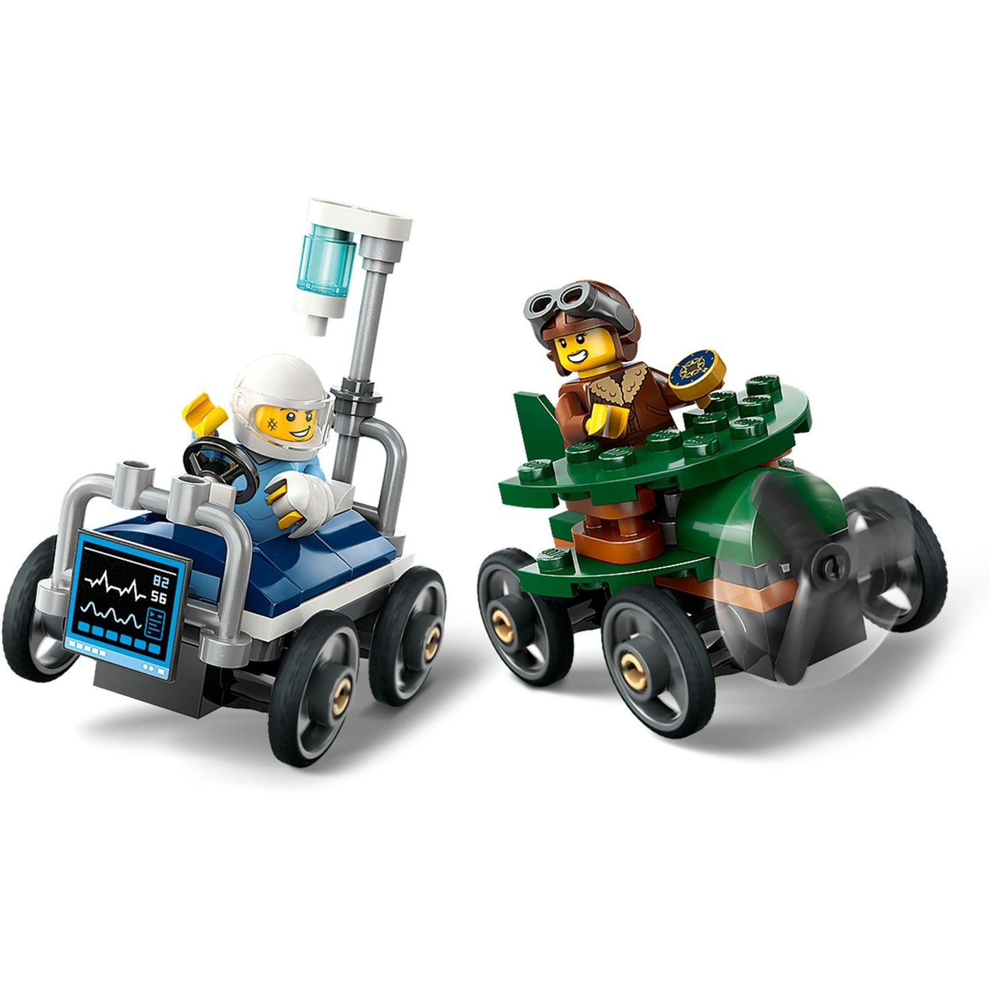 Pacchetto di auto da corsa LEGO LEGO 60459: aereo vs. letto d'ospedale
