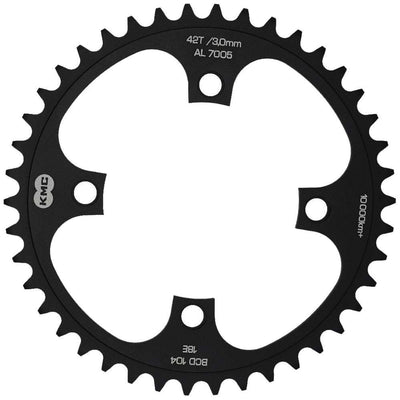 Ingranaggio KMC 38T, alluminio 1 2x1 .bcd 104mm. Linea a catena 3,0 mm singola velocità