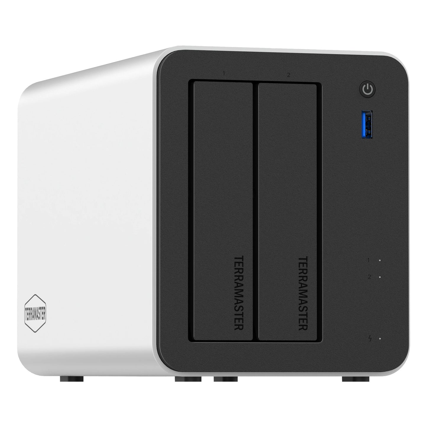 Terramaster f2-425 plus nas (bianco, 2x 5GBe, HDMI, USB)