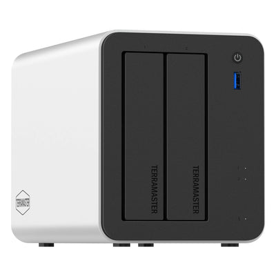 Terramaster f2-425 plus nas (wit, 2x 5gbe, hdmi, usb)