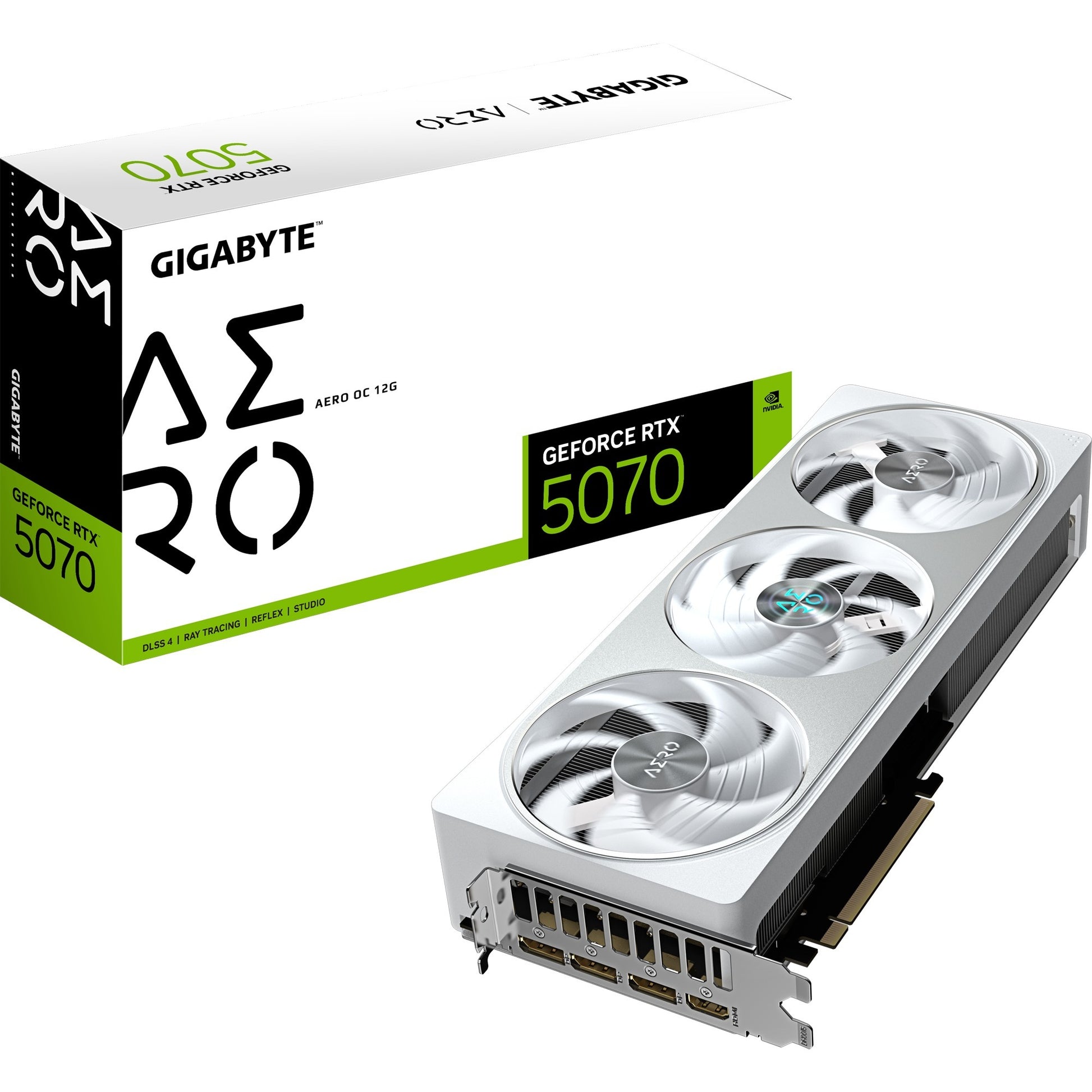 Gigabyte geforce rtx 5070 aero oc 12g grafische kaart (3x displayport, 1x hdmi)