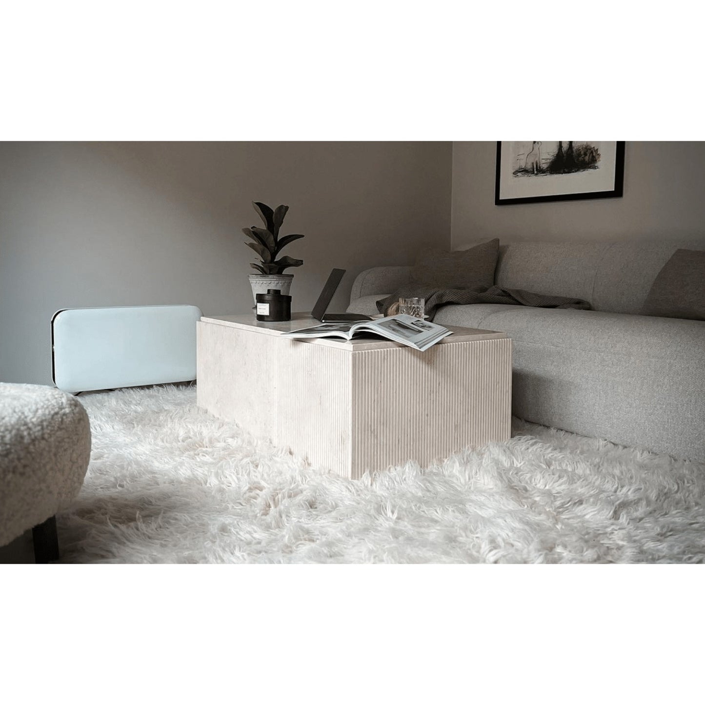 Calentador convector wifi Mill co1500maxwifi3 (blanco negro, 1500 vatios, wifi + control por aplicación)