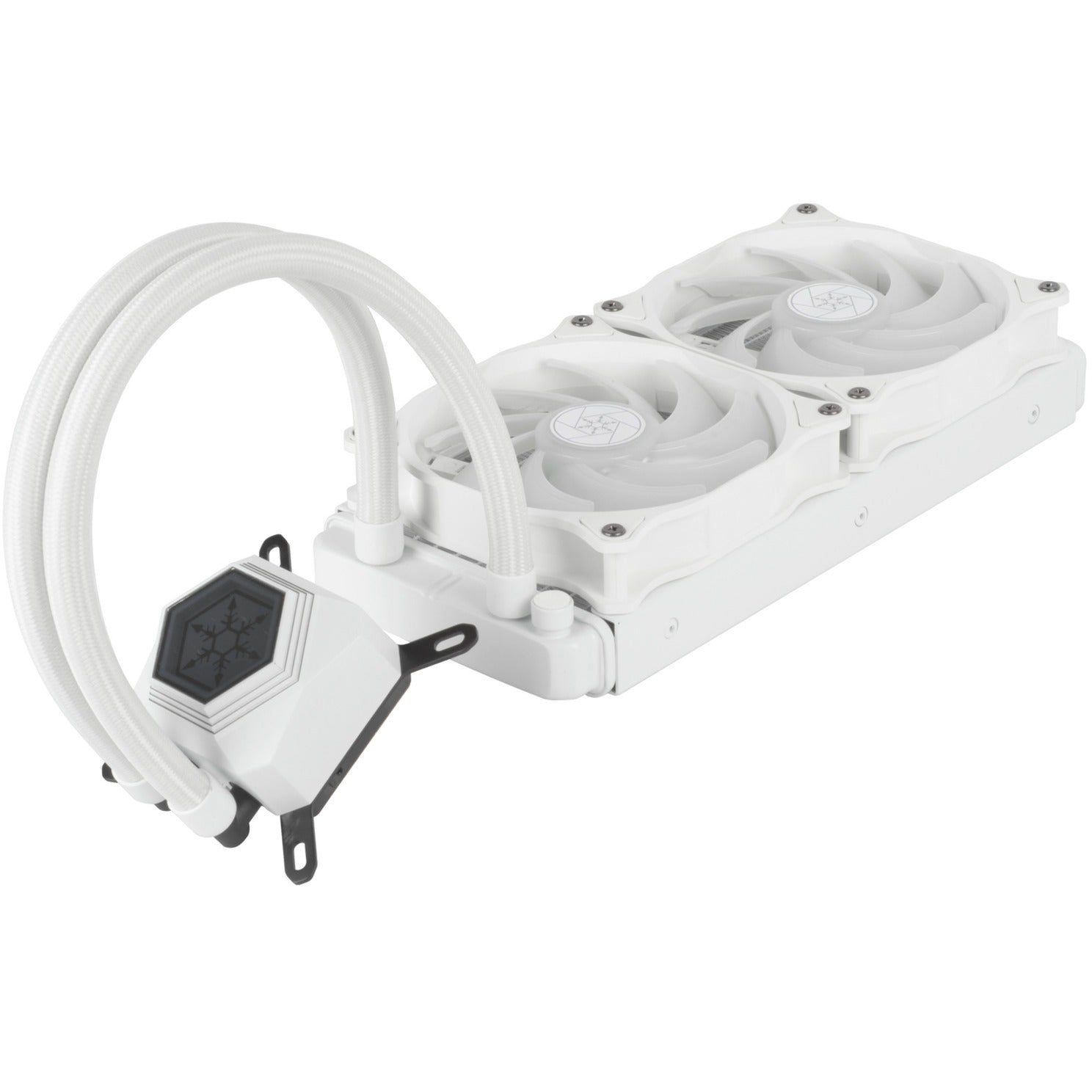 Silverstone sst-pf240w-argb-v2 waterkoeling (wit, incl. rgb controller)