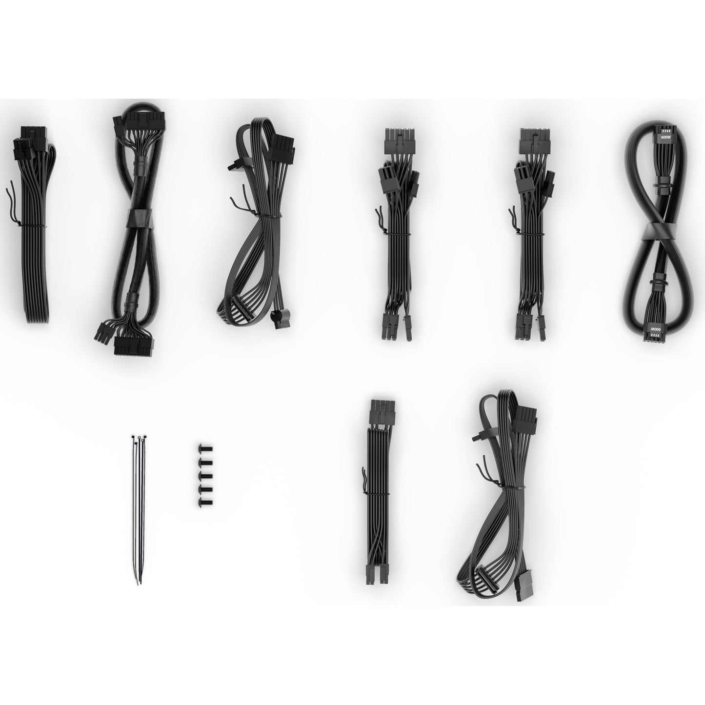Silenzio! alimentatore modulare pure power da 12 m da 1200 watt (nero, 1x 12v-2x6, 4x pcie)