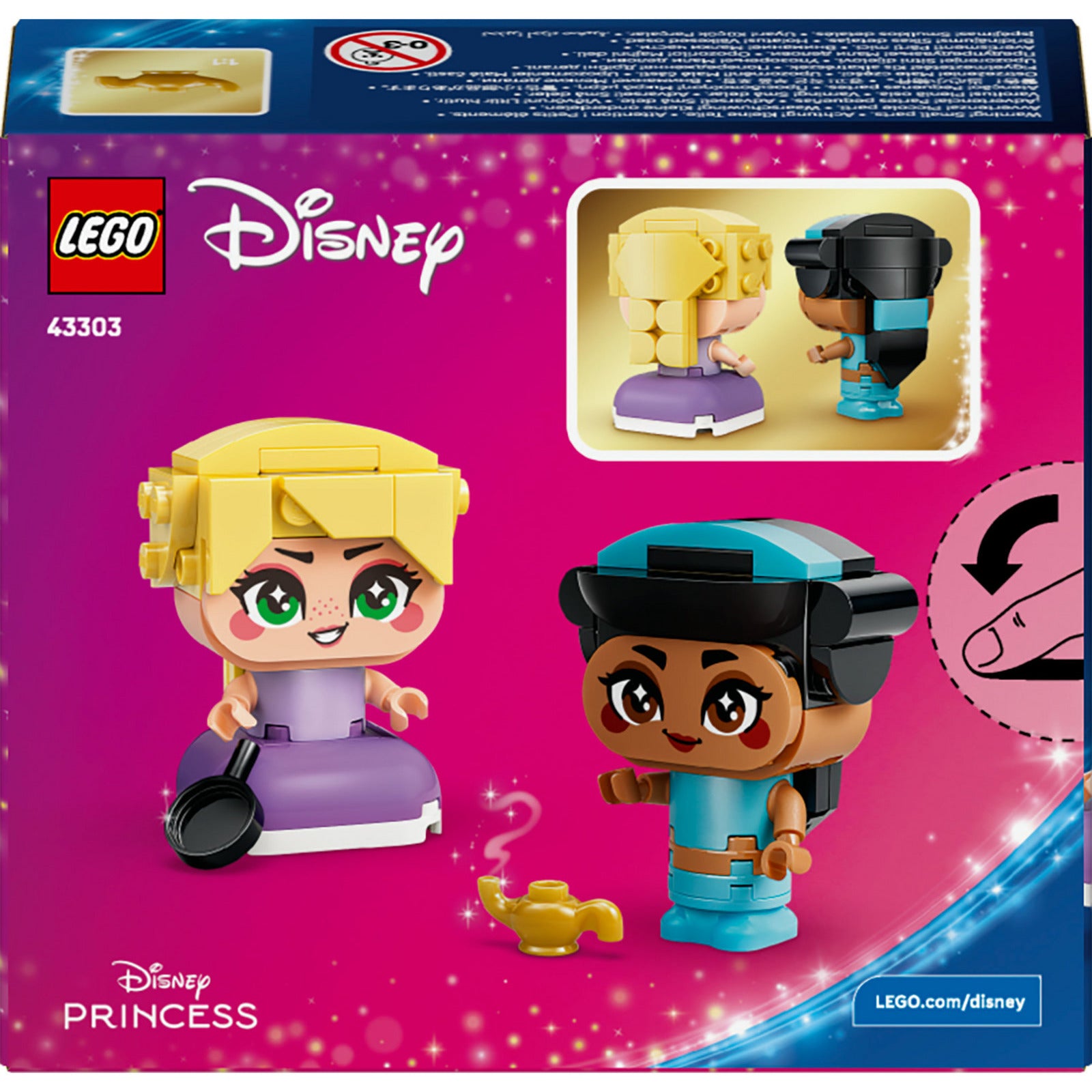 Lego princesas disney 43303 jazmín y rapunzel | 2 piezas