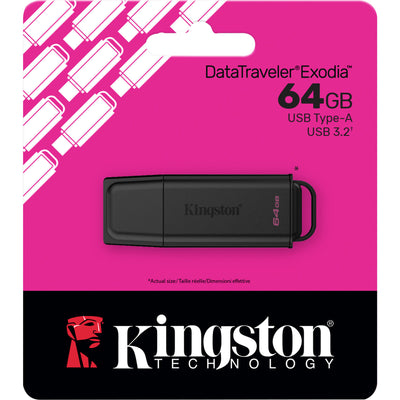 Chiavetta USB Kingston Data Traveller Exodia 64 GB (nero, USB-A 3.2 gen 1 (5 GBit s))