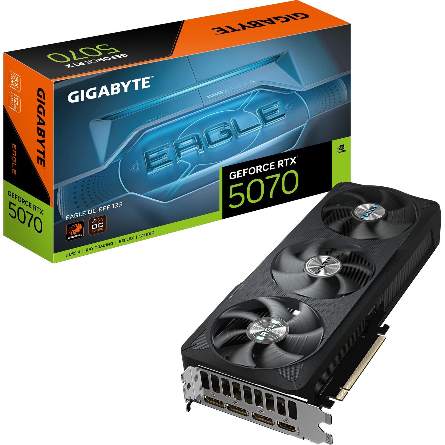 Gigabyte GV-N5070Aight OC-12GD GeForce RTX 5070 Eagle OC SFF 12G, 12 GB, GDDR7, 192 bit, PCIe 5.0