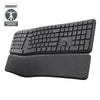 Trust Keyra wireless ergonomic keyboard (black, US layout, Bluetooth 2.4G USB)