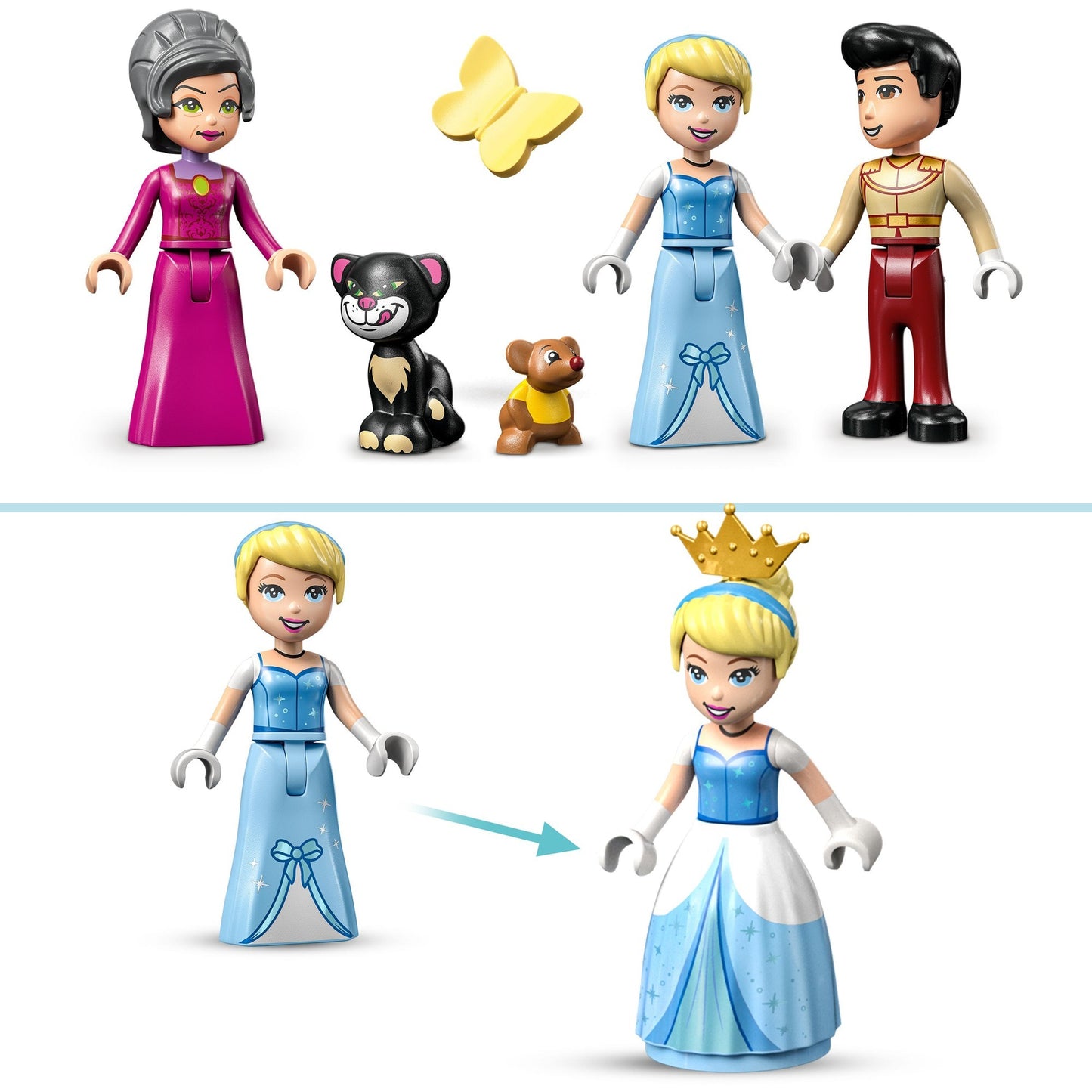 Lego disney princess - het kasteel van assepoester en de knappe prins constructiespeelgoed (43206)