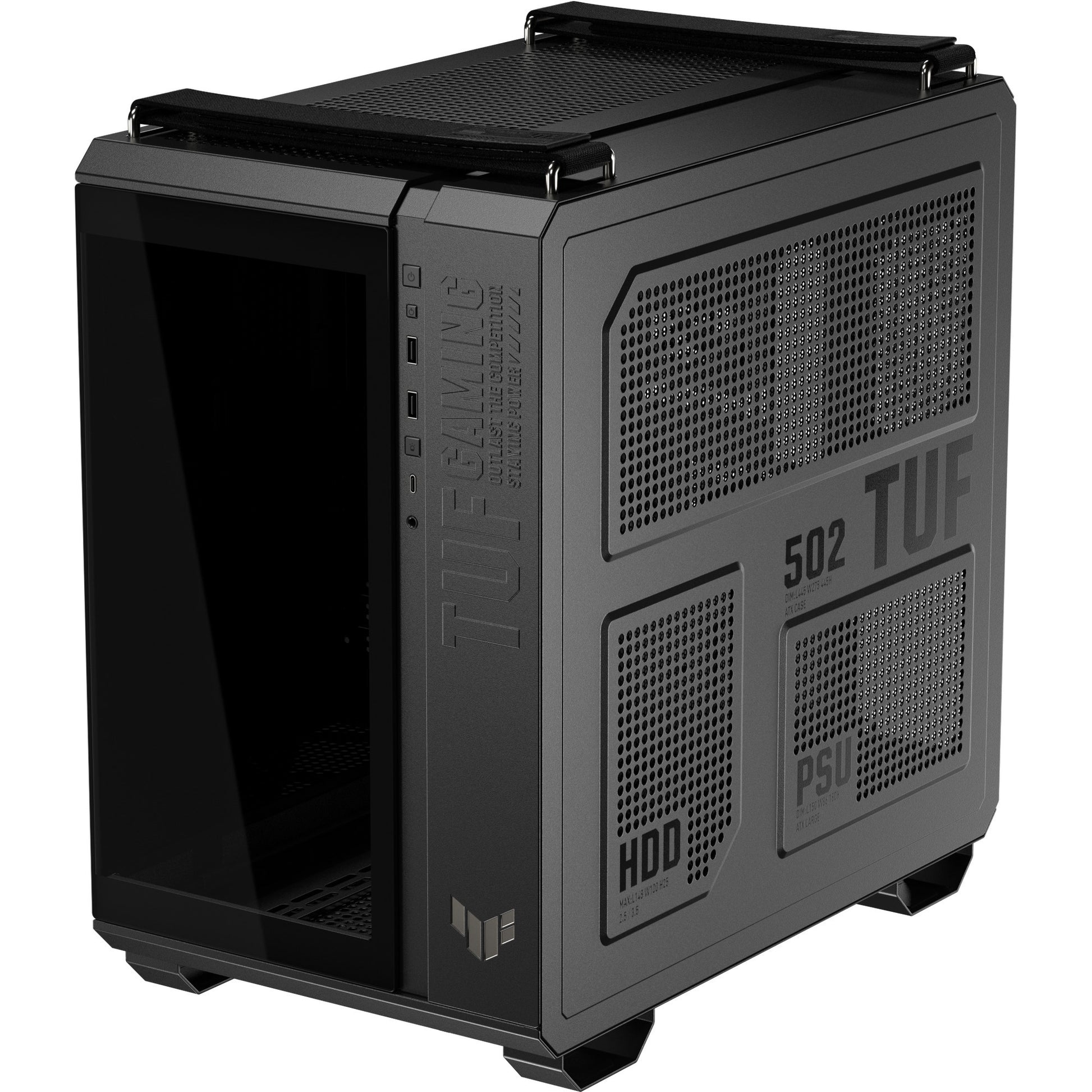 Custodia midi tower Asus tuf gaming gt502 Horizon Argb (nero | 3x USB-A | 1x USB-C | vetro temperato)