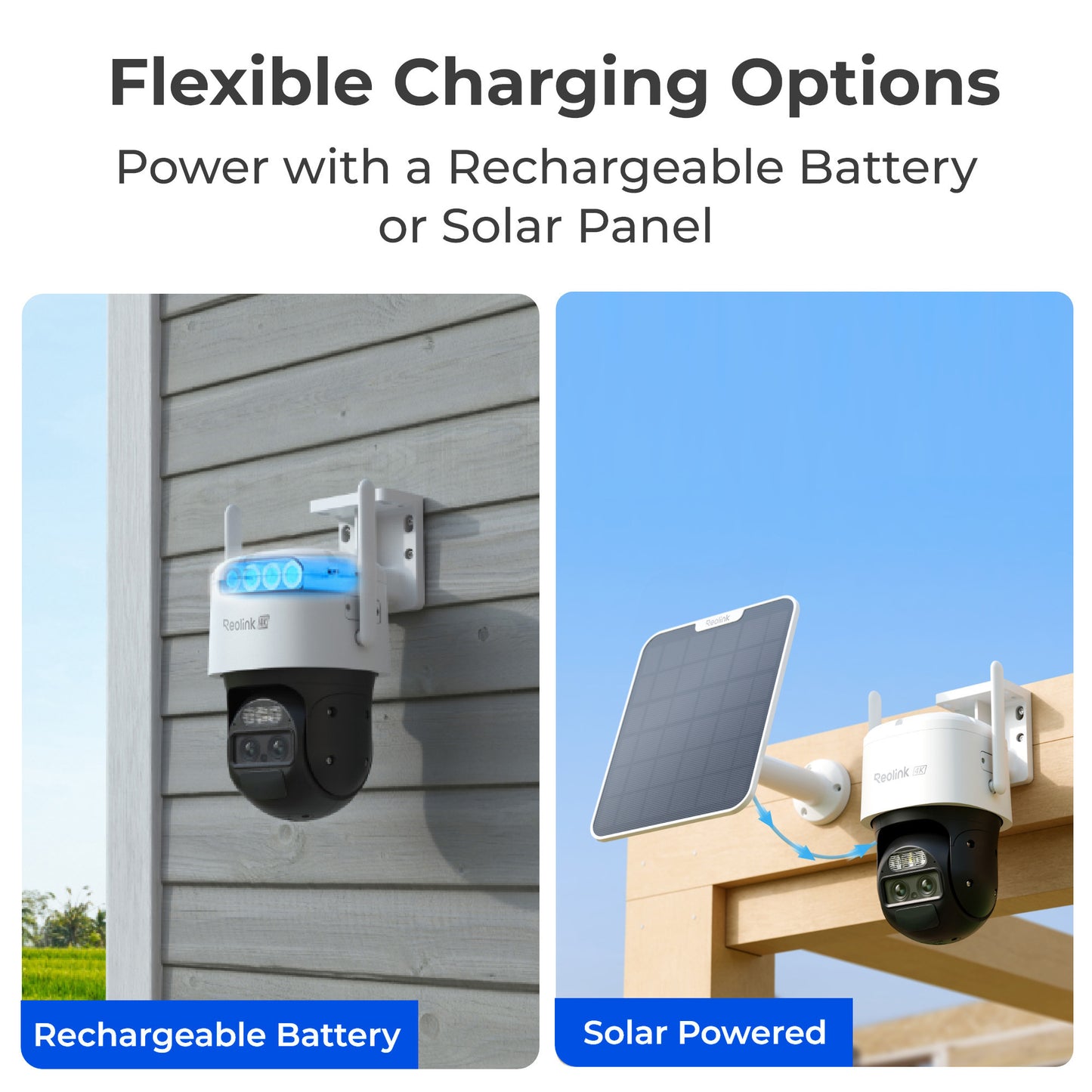 Reolink Trackmix G770 + Solar Panel 2 security camera (white black, 4K 8MP UHD, 4G LTE, incl. solar panel)