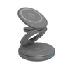 Icy box 3-in-1 opvouwbaar draadloos oplaadstation (antraciet, ib-sh101-ch)