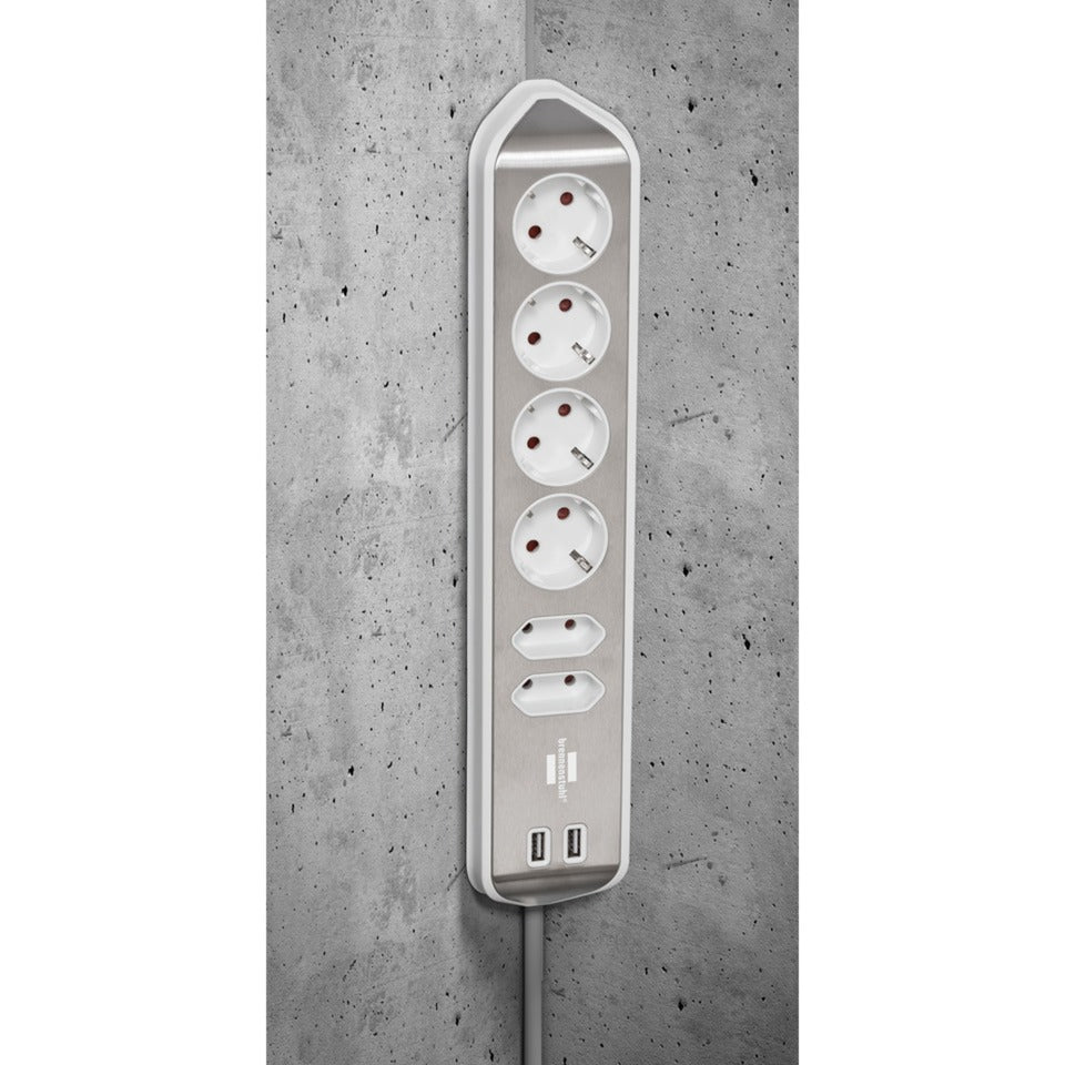 Brennenstuhl Estilo Corner Stop Contact 4 Time con USB Cargo FUNC