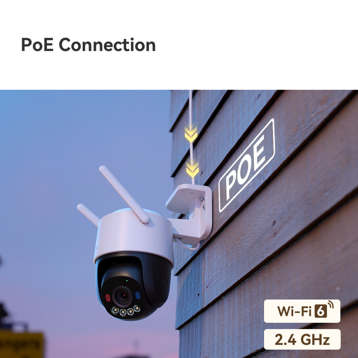 Imou cruiser sc 4k beveiligingscamera (wit, 8 mp (3840x2160), poe, wifi 6)