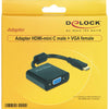 DELOCK Mini HDMI-C (MASCHIO)> VGA (femmina)