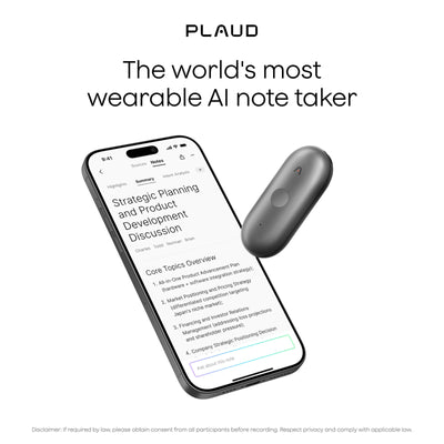 Máquina de dictado Plaud notepin s (negro, 64 GB, Bluetooth 5.2 BLE (Bluetooth de baja energía) Wi-Fi)