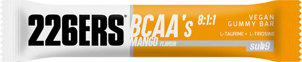 226ers vegan gummy bar sub9 bcaa mango 30g