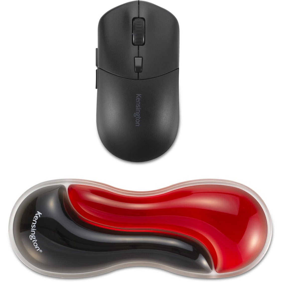 Poggiapolsi Kensington slim duo gel mouse trackball supporto per polso (rosso nero)