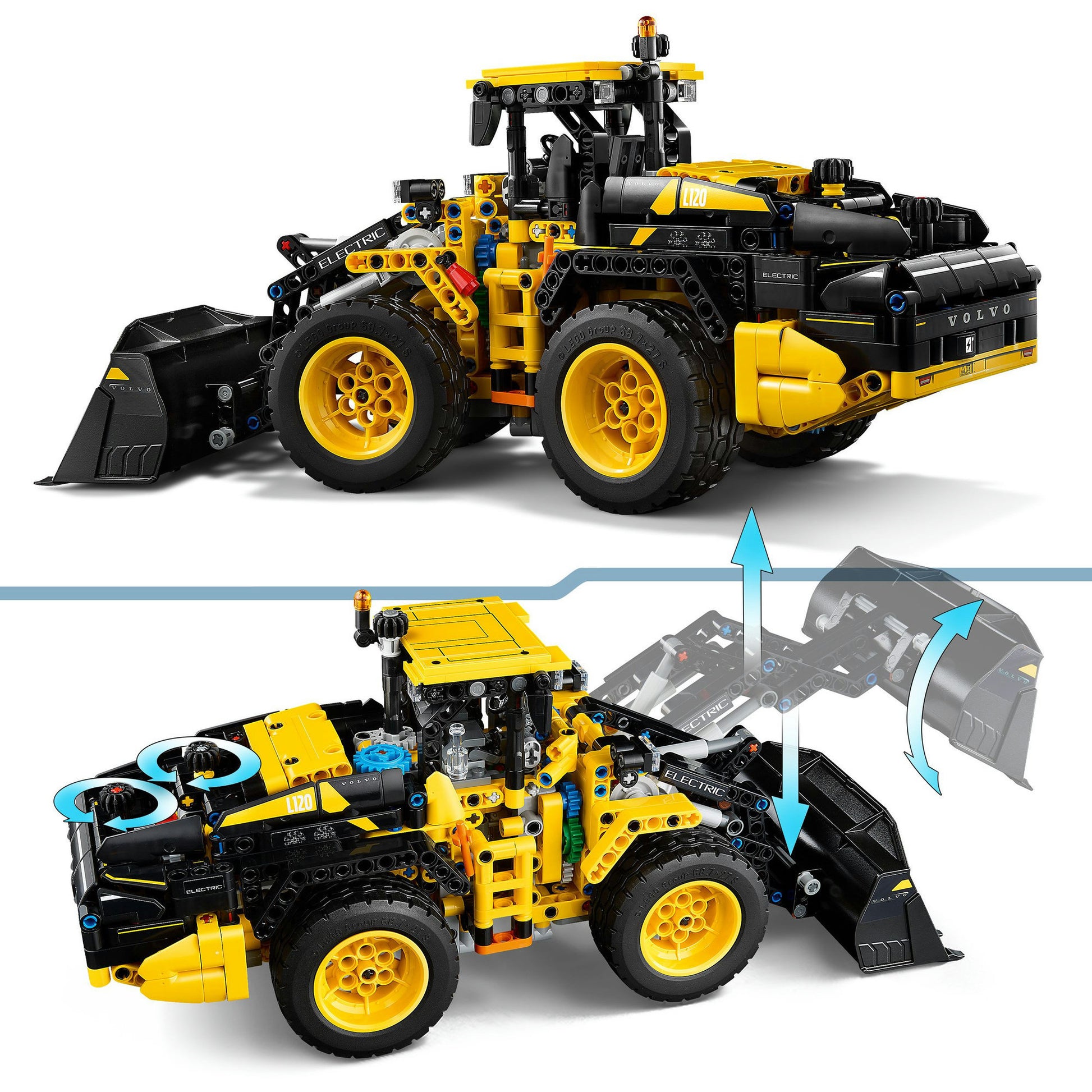 LEGO 42209 Technic Volvo L120 Cargador de ruedas eléctricas