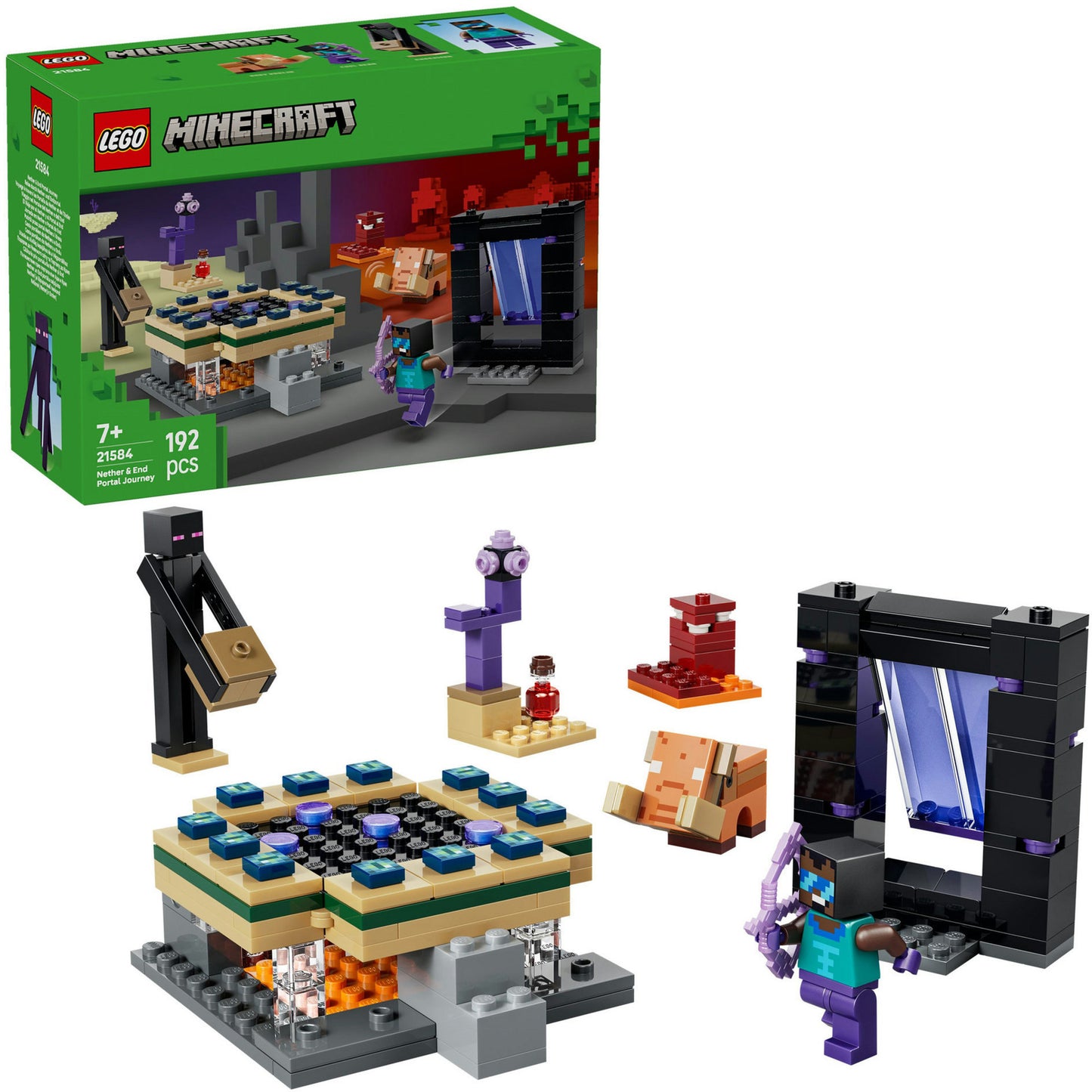 Lego 21584 Minecraft Viaggio nel Nether e nel Portale della Fine | 2 pezzi
