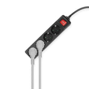 Act connectivity act stekkerdoos met lichtgevende schakelaar, 4 sockets, 2 m, zwart ac2440 - afbeelding 3