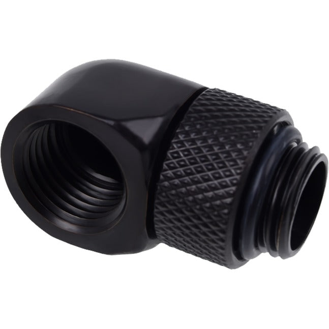 Alphacool eiszapfen l-connector rotatable g1 4 ag to g1 4 ig aansluiting (zwart)