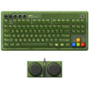 Teclado mecánico 8bitdo retro 87 - edición xbox, teclado para juegos (verde, diseño estadounidense, kailh box jellyfish x, tkl, teclas abs, bluetooth 5.0, inalámbrico 2.4g, usb)