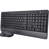 Trust trezo comfort draadloze toetsenbord- en muisset desktopset (zwart, us lay-out (qwerty), 100%) - afbeelding 1