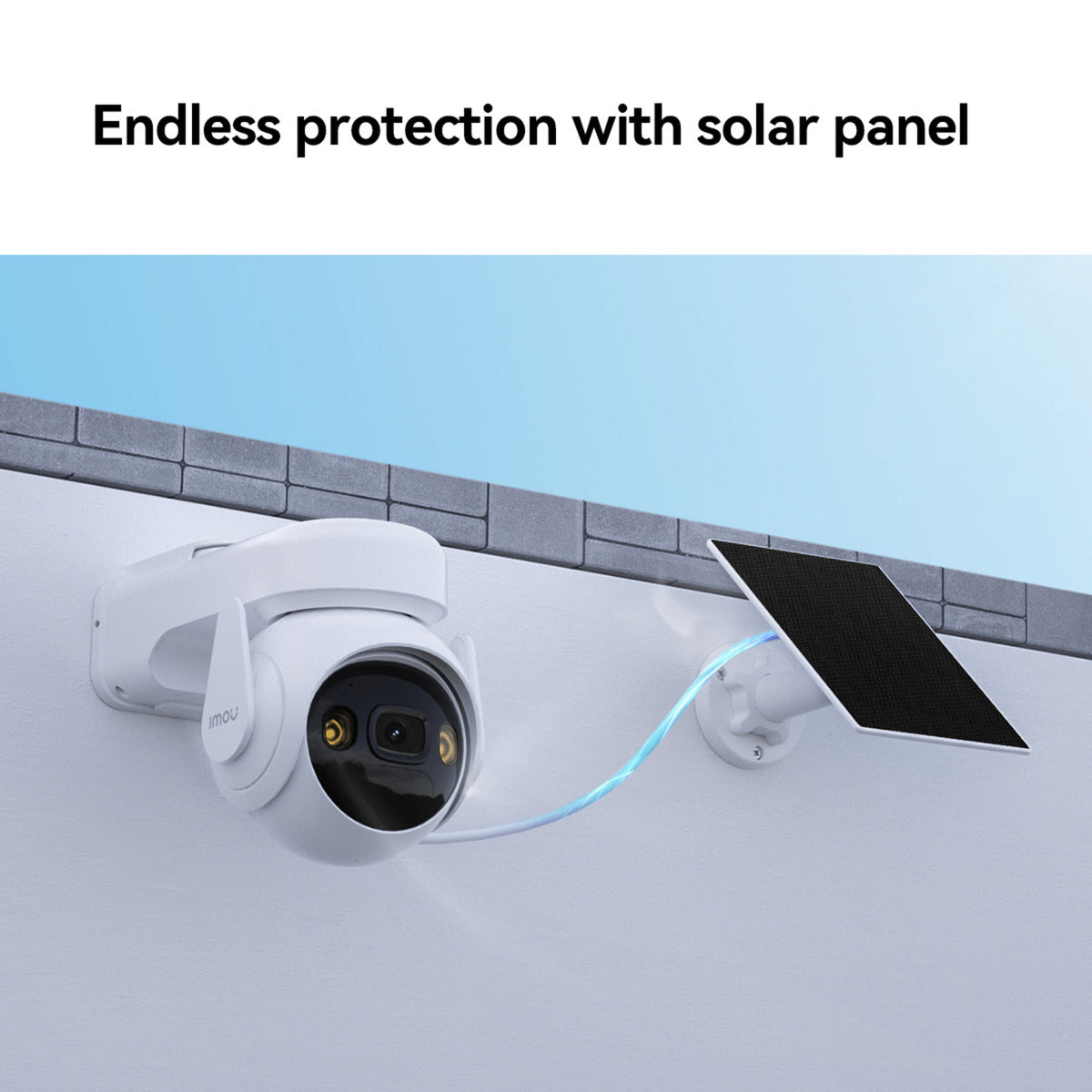 Imou cell pt con telecamera di sicurezza a pannello solare (bianco, 100% wireless)