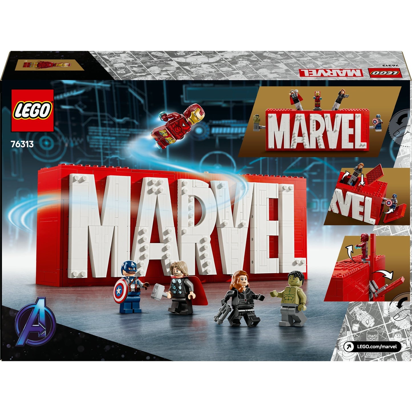 Logo e minifigure Lego Lego Super Heroes