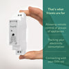 Frient smart din relay relais (lichtgrijs, zigbee)