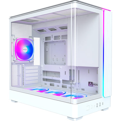 Montech king 15 pro midi tower housing (white | 2x USB-A | 1x USB-C | RGB | window)