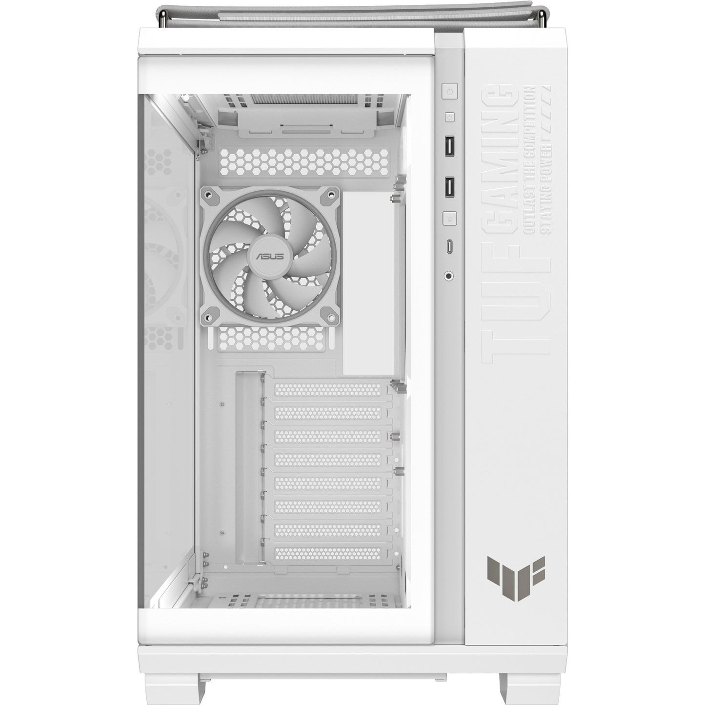 Custodia midi tower Asus tuf gaming gt502 Horizon Argb (bianco | 3x USB-A | 1x USB-C | vetro temperato)