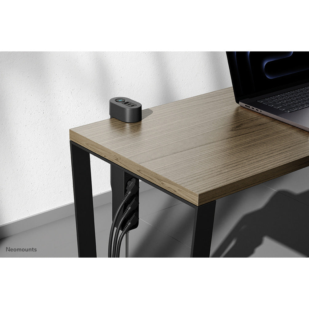 Neomounts DS22-840BL6 SECKE DE ESCRITO CON CLAMP, 1.4 m, interior, tipo F, plástico, negro, entrega de energía