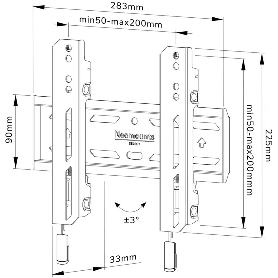 Neomounts por NewStar Select WL30S-850BL12 Soporte de pared plana