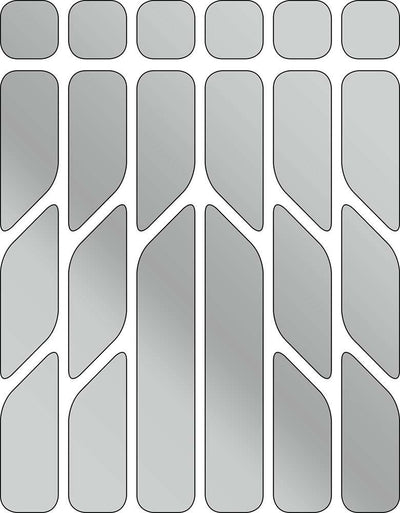 Rie:sel set di adesivi riflettenti design 'reflex' argento