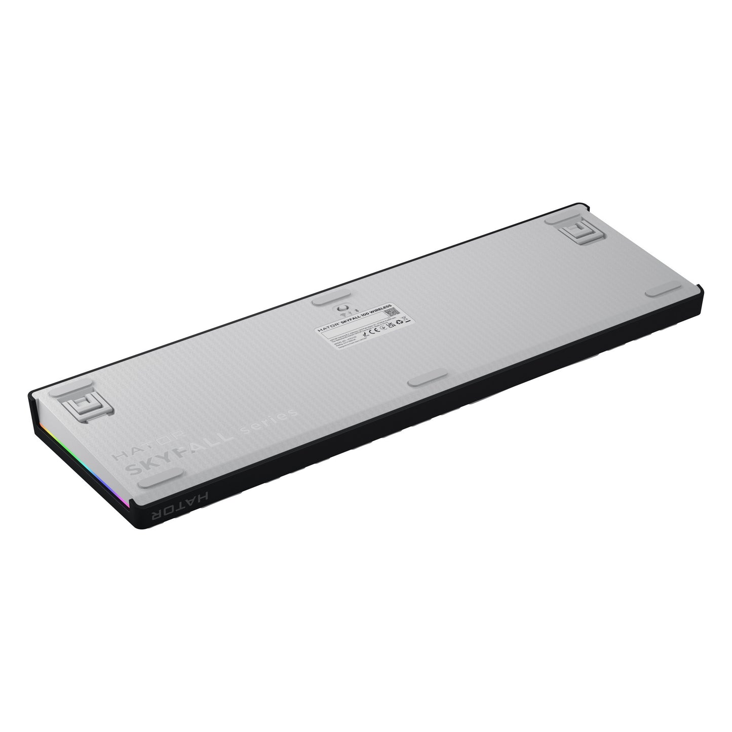 Hator skyfall wireless, tastiera da gioco (nera, layout americano, hator aurum lemon, rgb, double shot abs, hot-swap, bluetooth usb-c da 2,4 ghz)