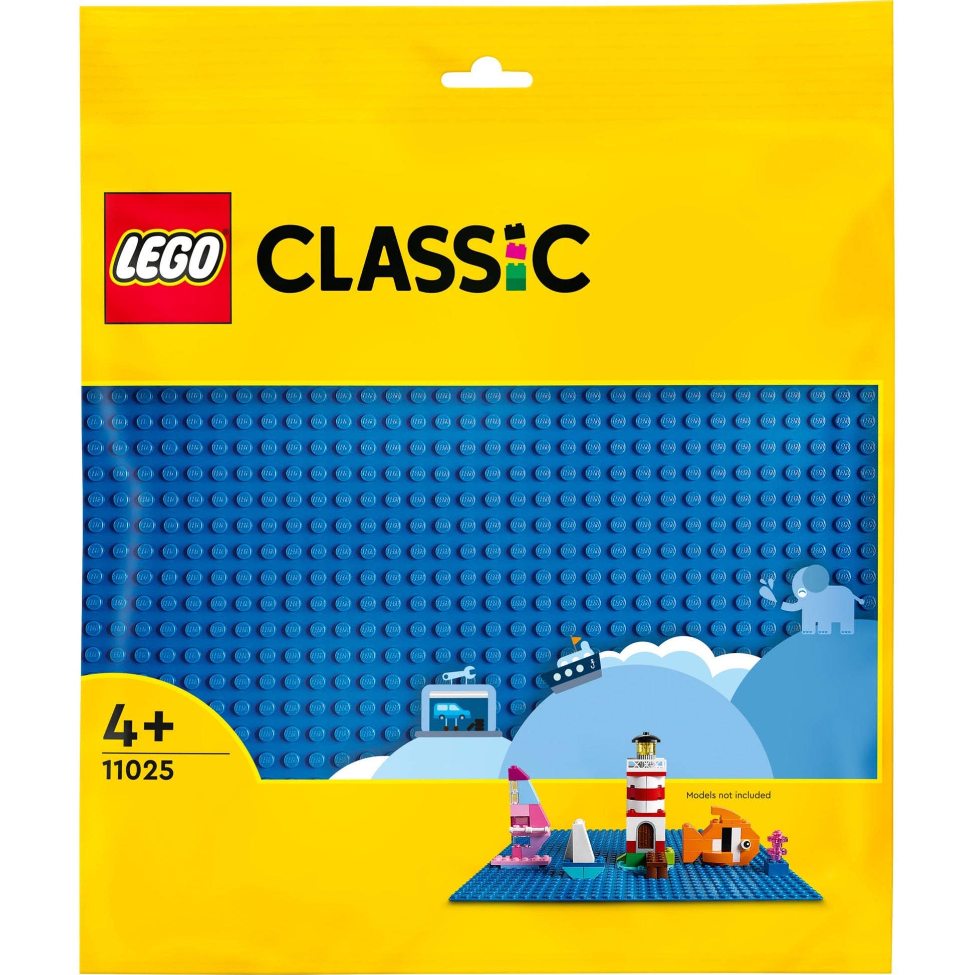 Piatto di edificio blu lego 11025
