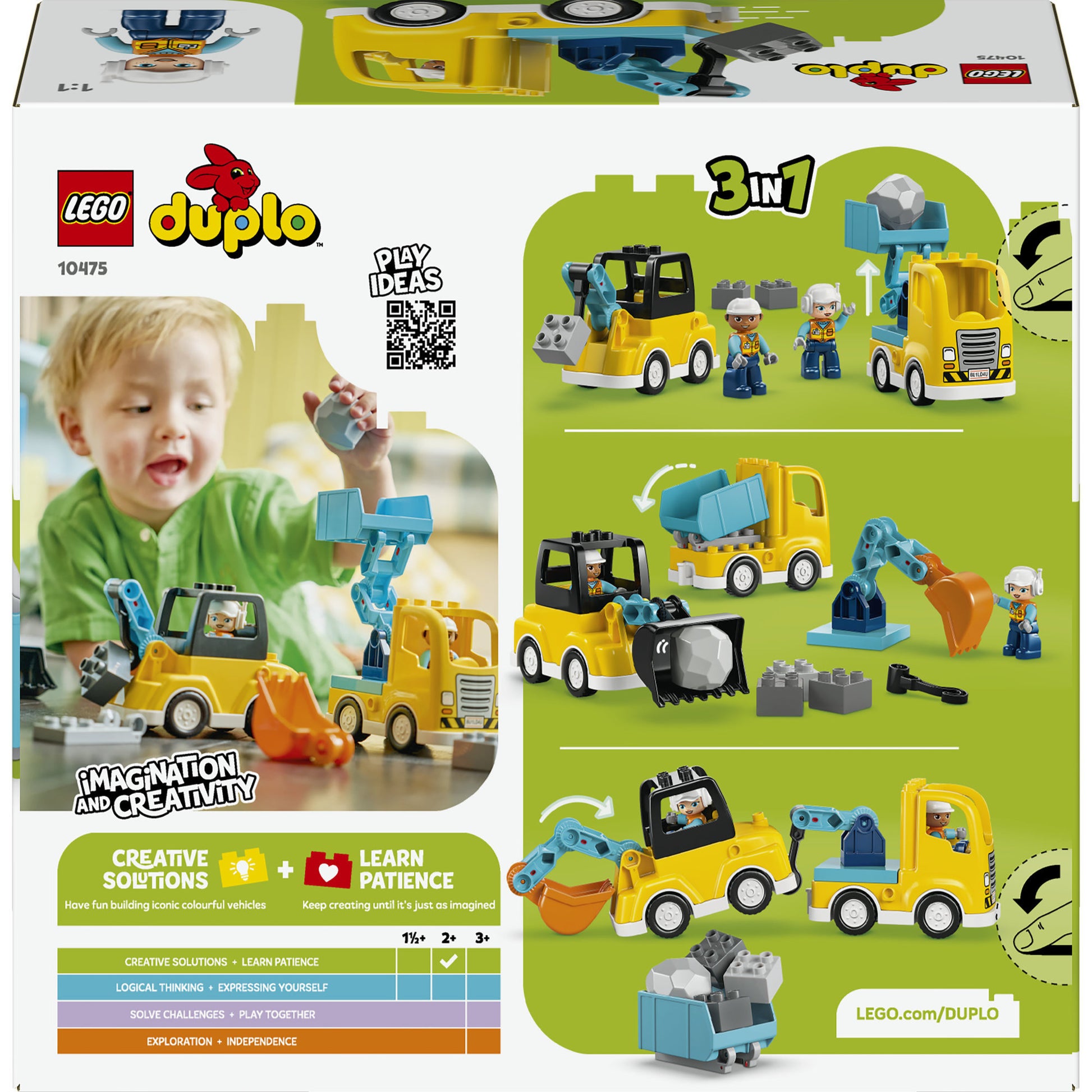Lego Duplo Town 10475 Veicoli da cantiere 3in1