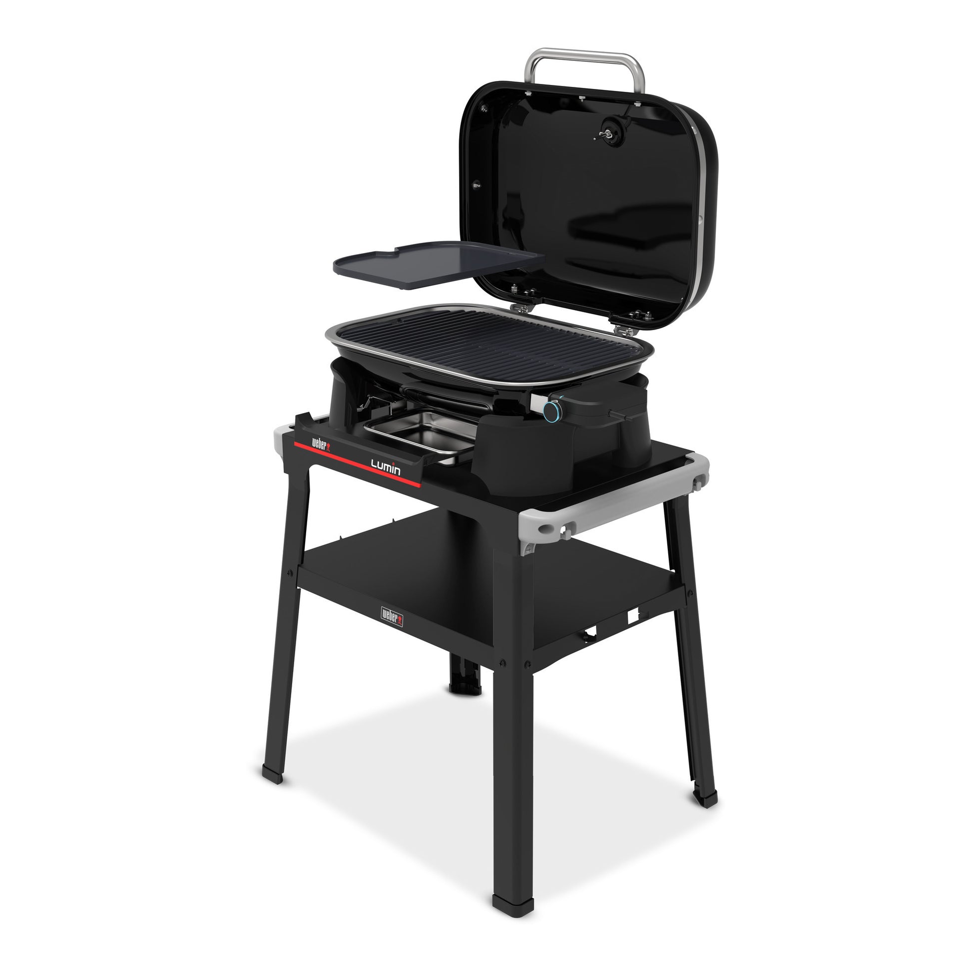 Barbecue elettrico da esterno compatto Weber lumin con base (nero, da 4 a 6 persone, superficie griglia 1561 cm²)