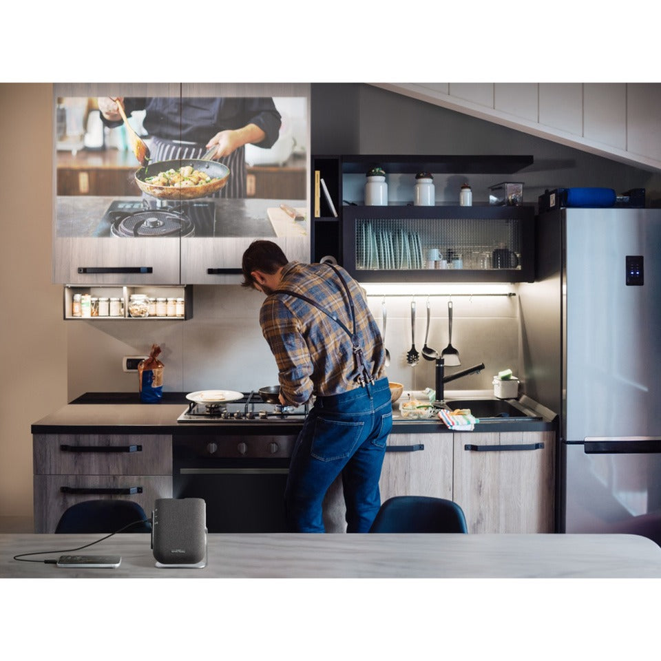 Proyector LED portátil Viewsonic con altavoces harman kardon (negro, hdmi, audio)