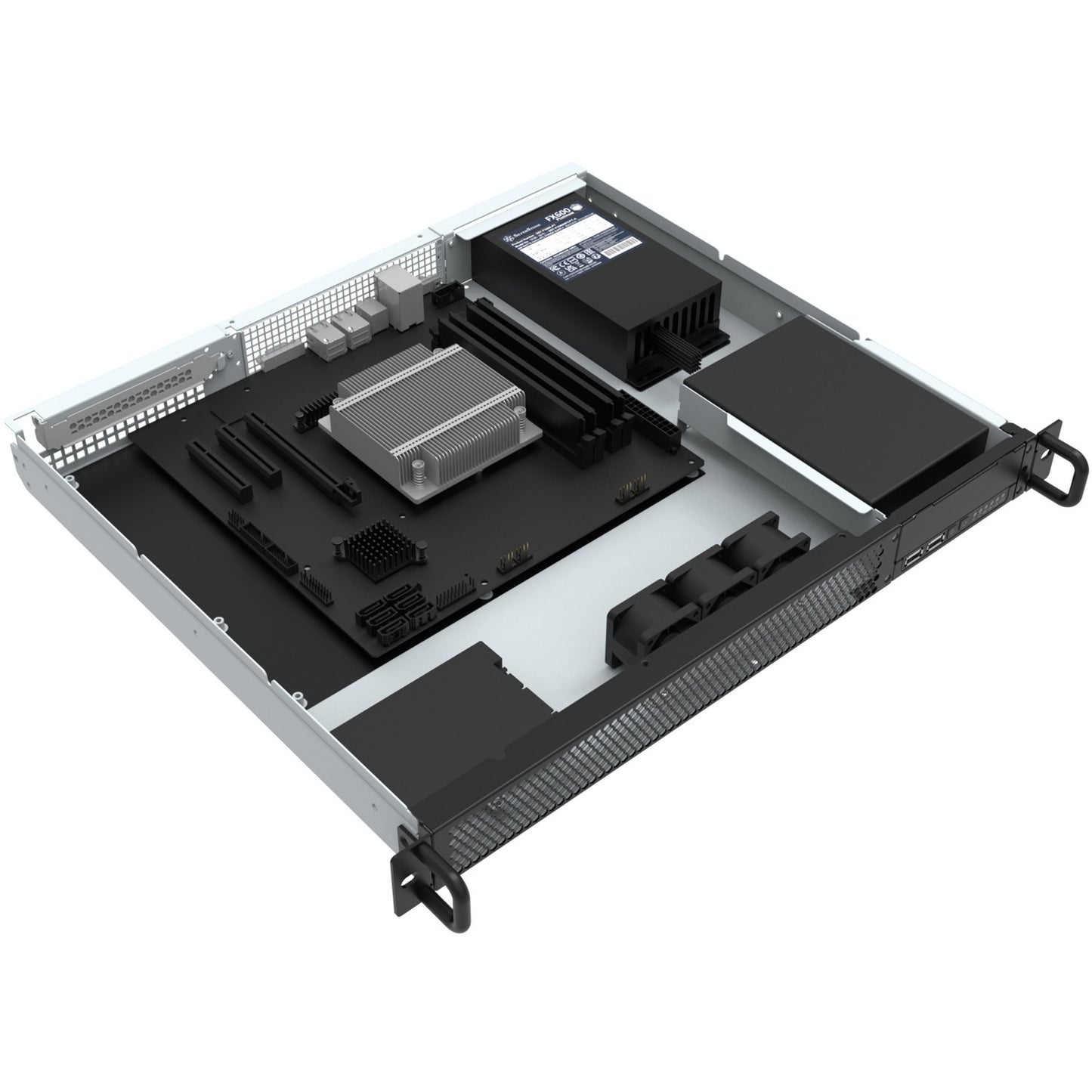 Silverstone rm100 1u rackmount, rack, serverbehuizing
